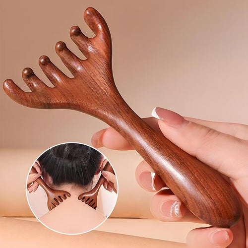 Antler Massage Comb Meridian Massage Comb Six-claw Comb Scratching Head Point Scraping Meridian Comb Dredging Massager