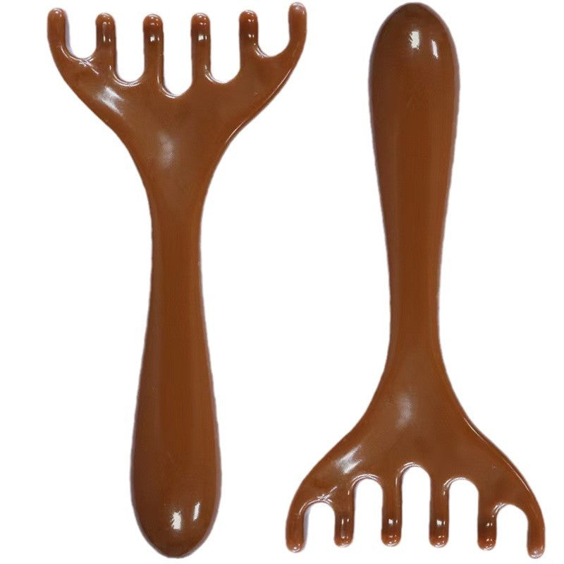 Antler Massage Comb Meridian Massage Comb Six-claw Comb Scratching Head Point Scraping Meridian Comb Dredging Massager