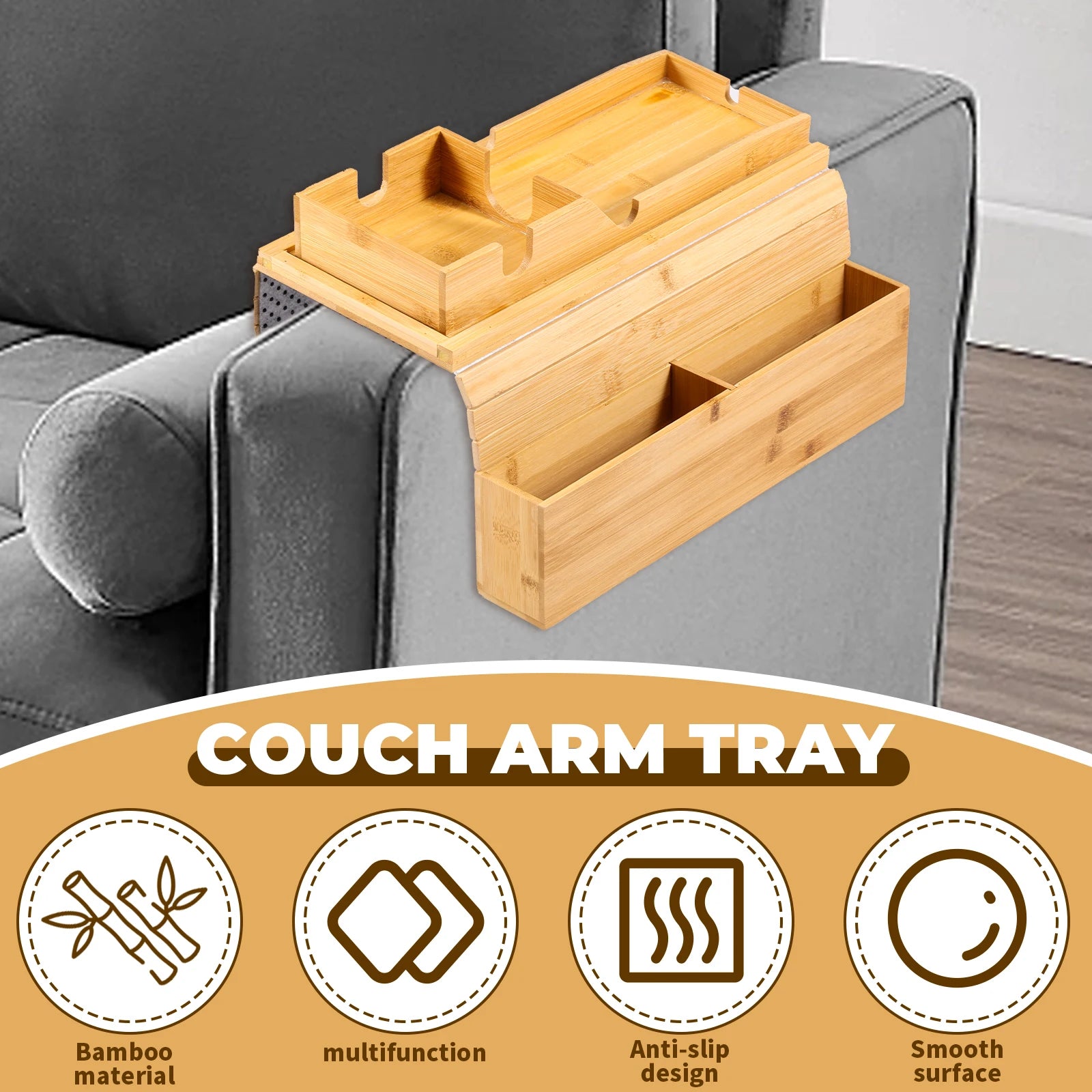 BAMBOO SOFA ARM TRAY